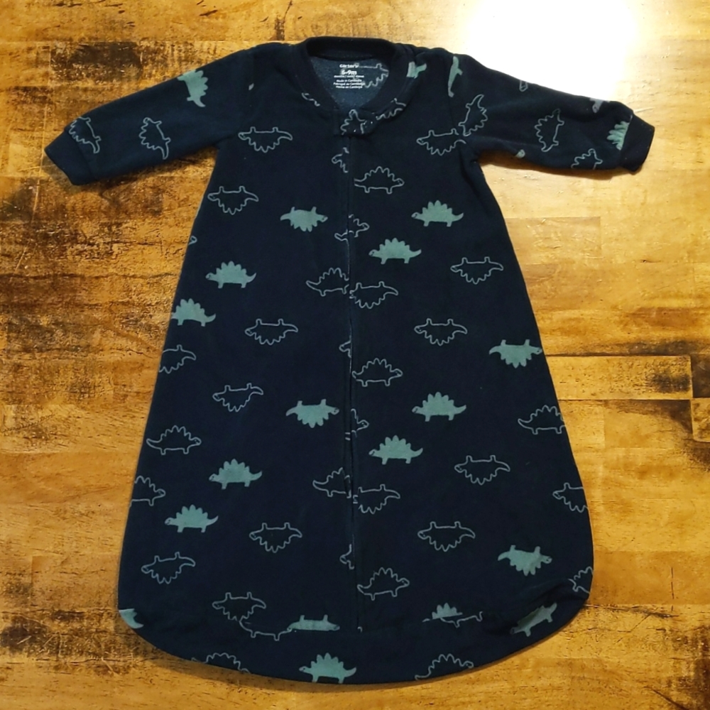 SOLD Dinosaur Fleece Sleep Bag 6-9 months